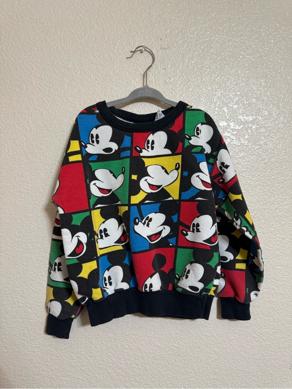 Vintage Colorblock Mickey Crewneck